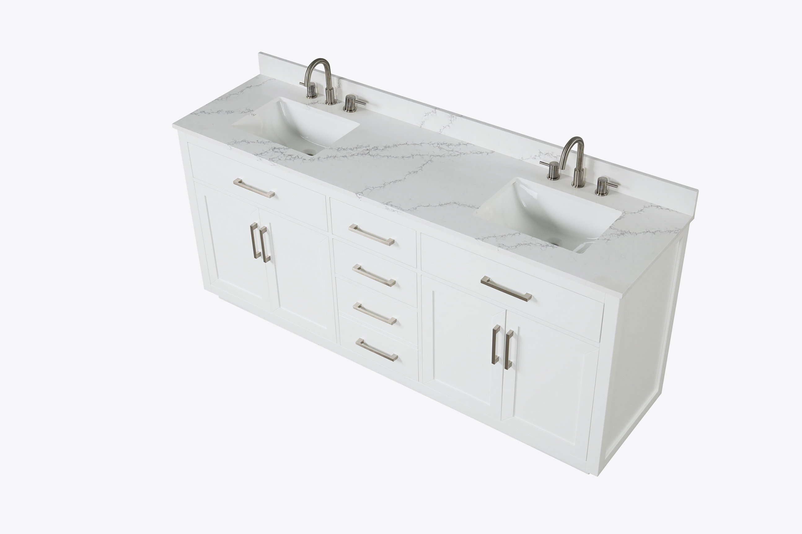 Hokku Designs 80" Bathroom Vanity with Double Sink, Freestanding Modern ...